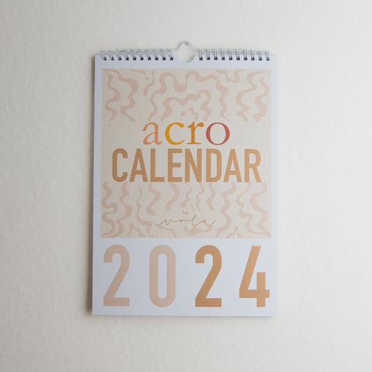 Acroyoga calendar 2024